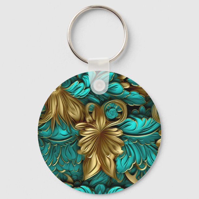 Engraved leather-look key ring (Front)