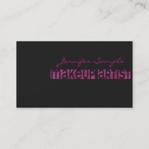 Engraved Makeup Artist Business Card