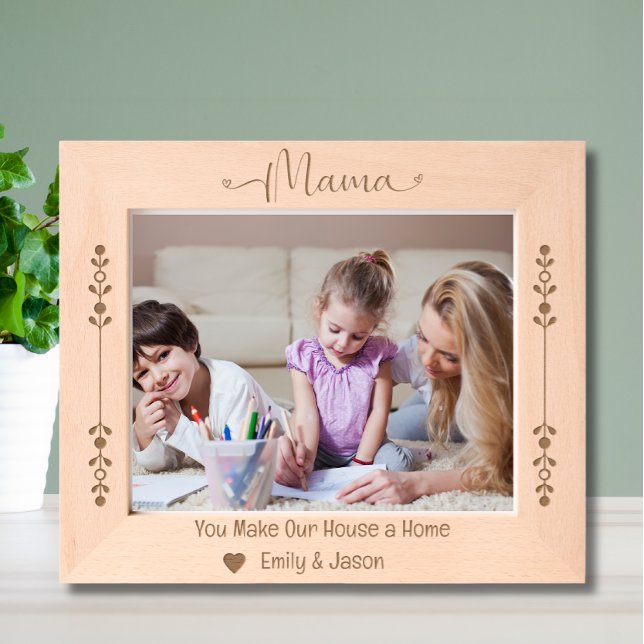 Engraved Mama Photo Frame - Custom Text & Names (Creator Uploaded)