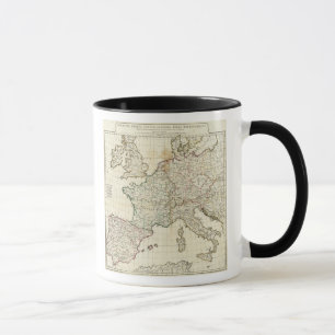 Engraved Map of Europe Mug