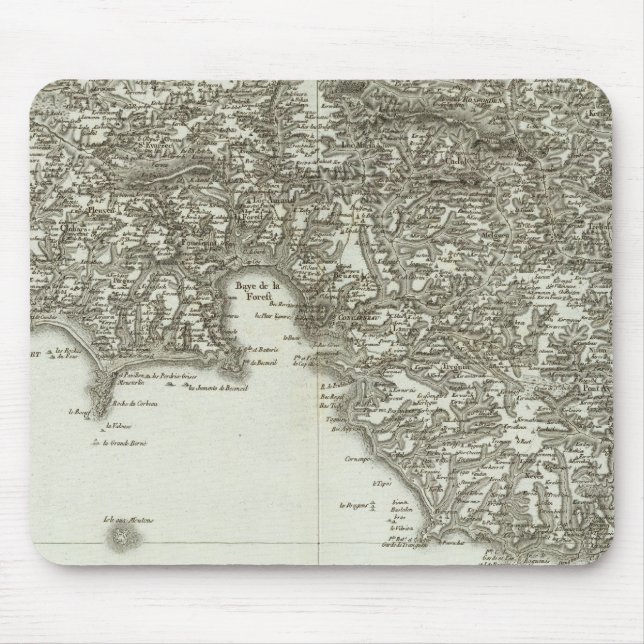 Engraved map of France 2 Mouse Pad (Front)