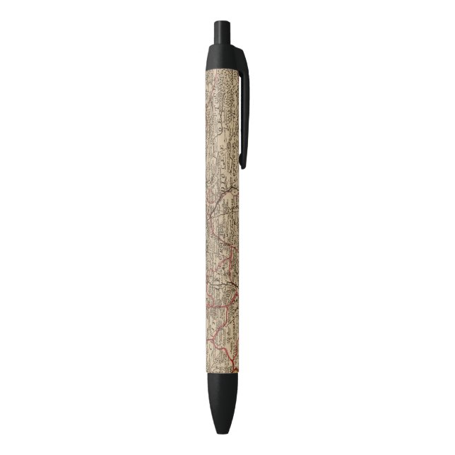 Engraved map of France Black Ink Pen (Bottom (Vertical))