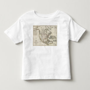 Engraved Map of North America Toddler T-Shirt