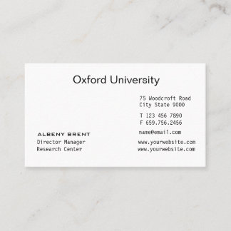 Engraved Minimalist New Business Card