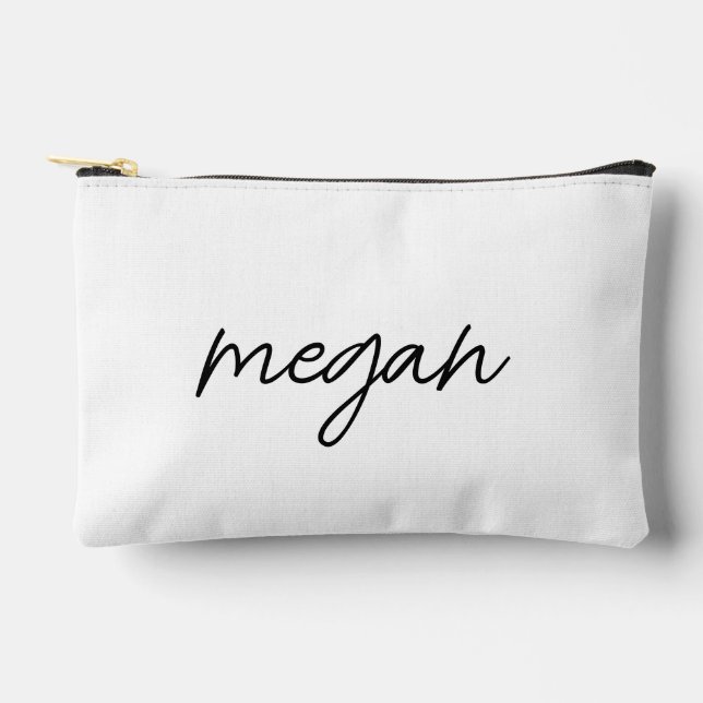 Engraved Name Cosmetic Bag,Monogram Makeup Bag Per (Front)