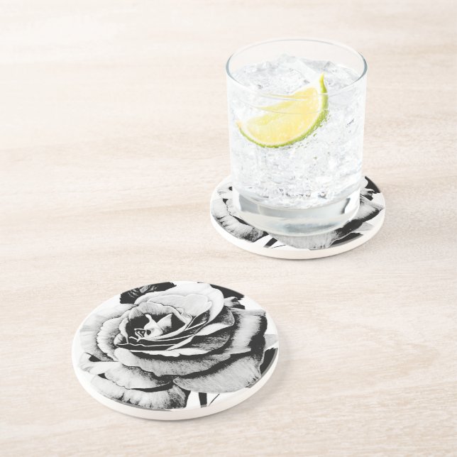 Engraved Rose Coasters (Side)