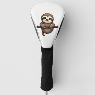 Engraved Sloth Tee Vintage Animal Art (2) Golf Head Cover