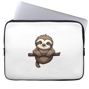 Engraved Sloth Tee Vintage Animal Art (2) Laptop Sleeve