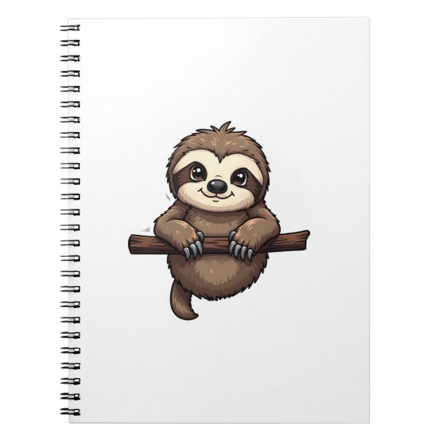 Engraved Sloth Tee Vintage Animal Art (2) Notebook (Front)
