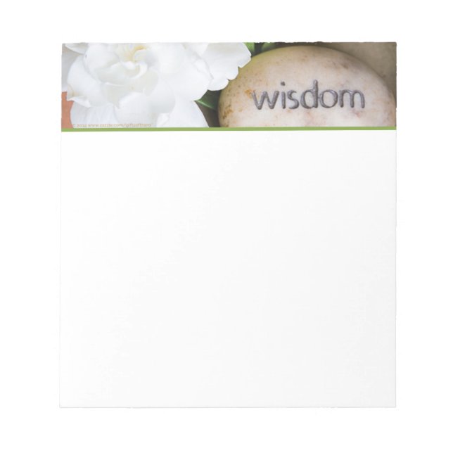 Engraved Stone "Wisdom" - SMALL Notepad (Front)