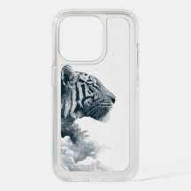 Engraved Tiger Profile Mystic Forest