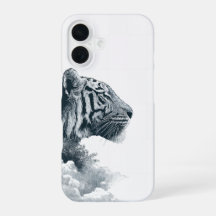 Engraved Tiger Profile Mystic Forest