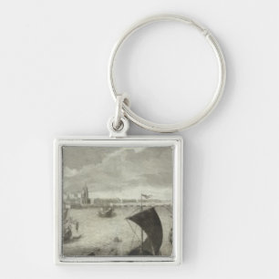 Engraved View of Saint Petersburg 5 Key Ring