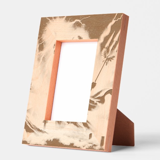 Engraved Wood Frame 4x6 - Personalised Wooden Phot (Left)