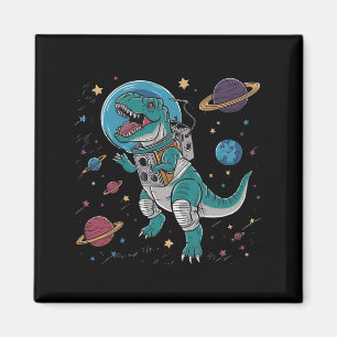 Engraving cool dude in special space suit dino t-r magnet