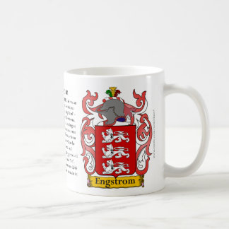 Engstrom, the Origin, the Meaning and the Crest Coffee Mug