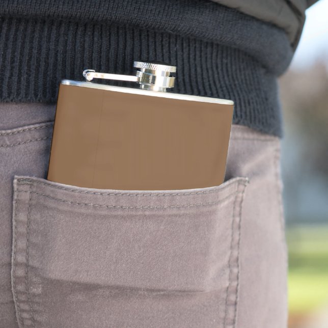 Enhance Your Design with a Brown Background Hip Flask (In Situ)