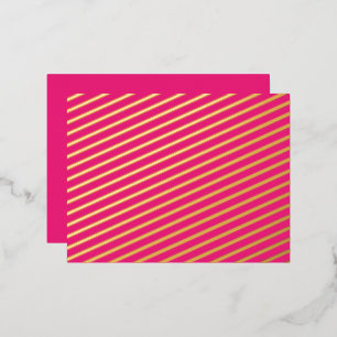 Enhance Your Design with Pink Background  Foil Holiday Postcard