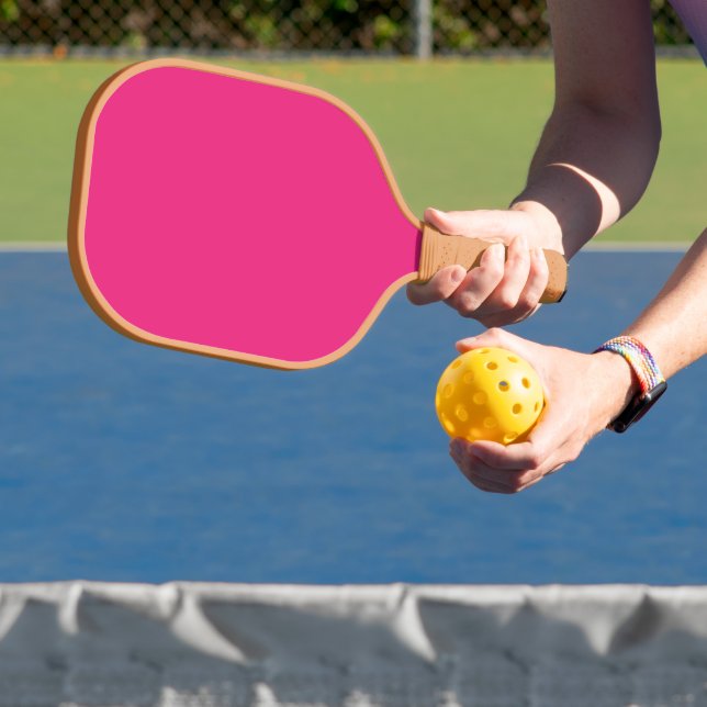 Enhance Your Design with Pink Background  Pickleball Paddle (Insitu)
