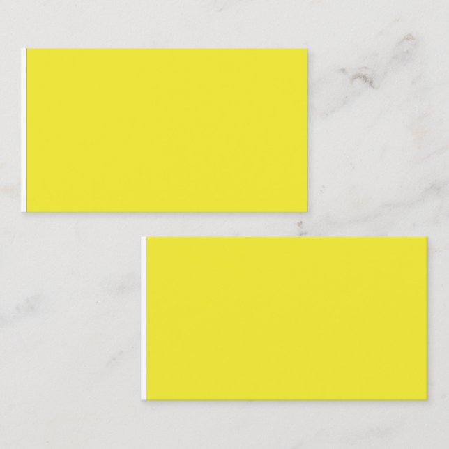 Enhance Your Design with Yellow Background  Calling Card (Front/Back)