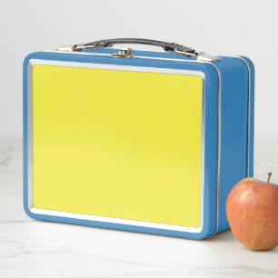 Enhance Your Design with Yellow Background  Metal Lunch Box