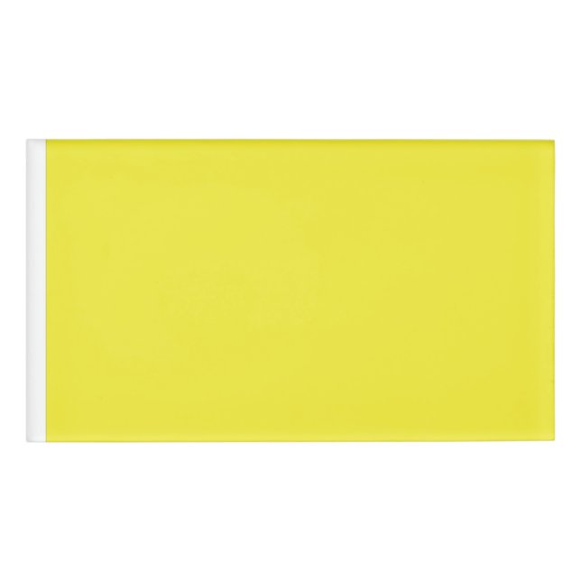 Enhance Your Design with Yellow Background  Name Tag (Front)