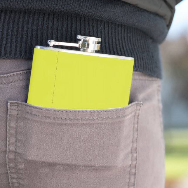 Enhance Your Website Design a Yellow Background Hip Flask (In Situ)