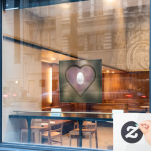 Enhance your window with glowing hearts art