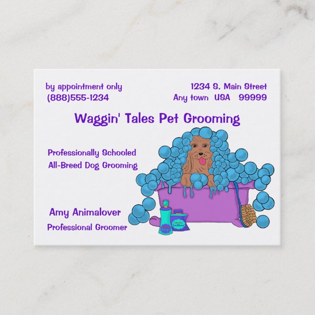 Enhanced Grooming Appointment And Business Card (Front)
