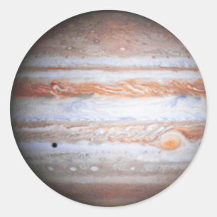 ENHANCED image of Jupiter Cassini flyby NASA Classic Round Sticker