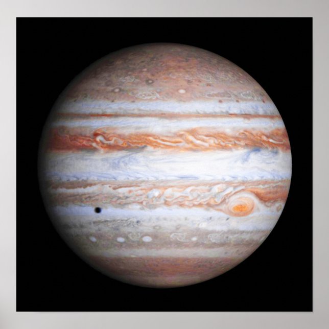 ENHANCED image of Jupiter Cassini flyby NASA Poster (Front)