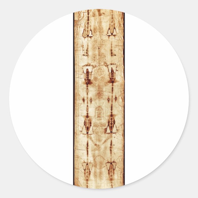 ENHANCED Shroud of Turin full image Jesus Christ Classic Round Sticker (Front)
