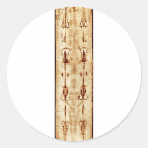 ENHANCED Shroud of Turin full image Jesus Christ Classic Round Sticker