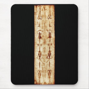 ENHANCED Shroud of Turin full image Jesus Christ Mouse Pad