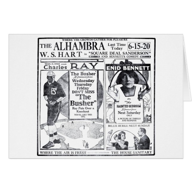 Enid Bennett 1919 vintage movie ad card (Front Horizontal)