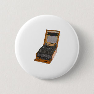 Enigma Machine 6 Cm Round Badge