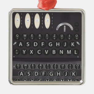 Enigma Machine Metal Ornament