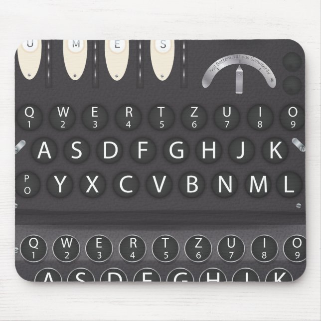 Enigma Machine Mouse Pad (Front)