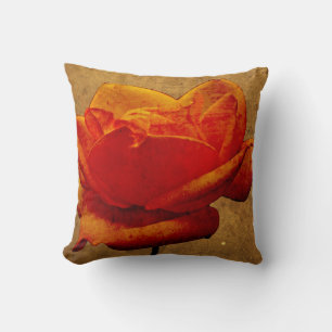 Enigma of the Yellow Rose - Orange Cushion
