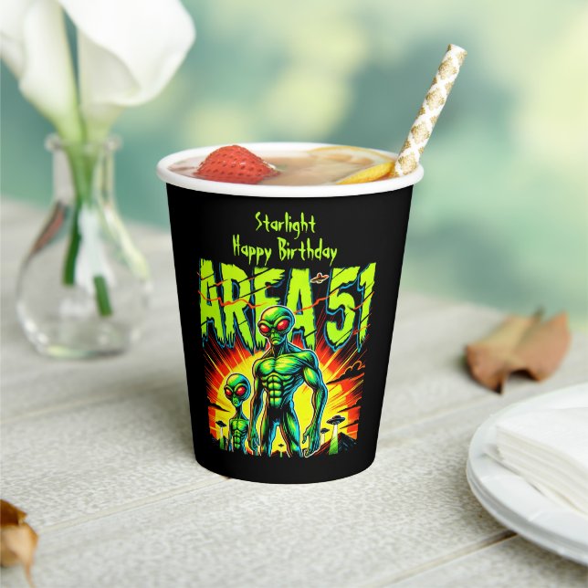 Enigmatic Aliens Appear Near Area 51 Paper Cups (Insitu)