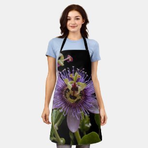 Enigmatic Beauty: the Purple Passion Flower Apron