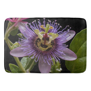 Enigmatic Beauty:  the Purple Passion Flower Bath Mat