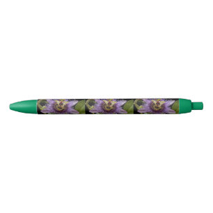 Enigmatic Beauty: the Purple Passion Flower Blue Ink Pen