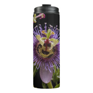 Enigmatic Beauty: the Purple Passion Flower Thermal Tumbler