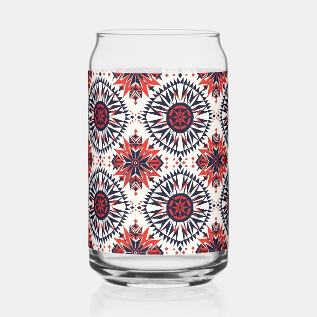 Enigmatic Blue "Cosmic Interlock" Printed Glass Tu (Front)