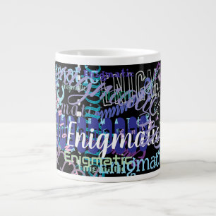 Enigmatic Custom Repeating Word/Name Large Coffee Mug