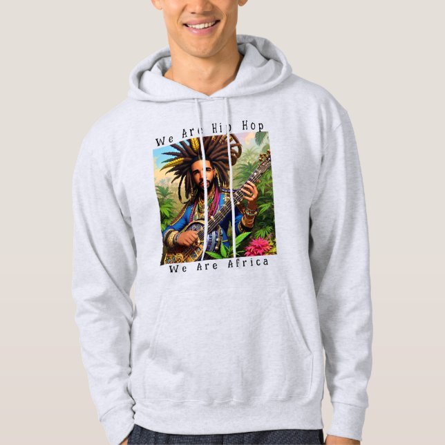 Enigmatic Dreadlocked Man French Terry Hoodie (Front)
