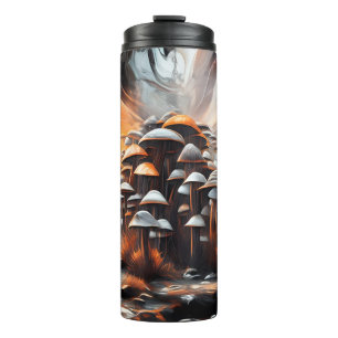Enigmatic Elegance: Abstract Mushrooms Thermal Tumbler
