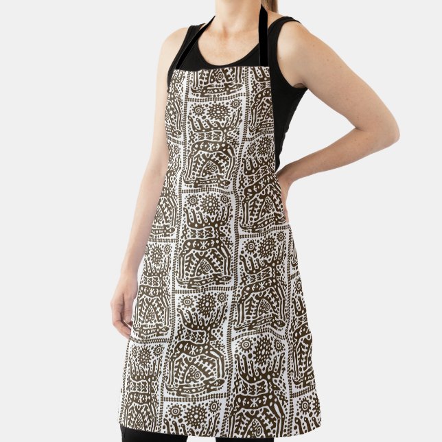 Enigmatic Engraving: Majestic Giant Deer Apron (Insitu)