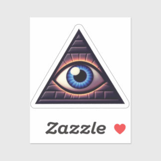 Enigmatic Illuminati Eye Triangle Sticker